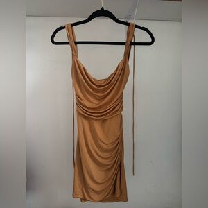 Lucy in the sky ~ burnt orange mini dress